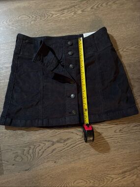 NWT American Eagle Gray Button-Front Corduroy Mini Skirt